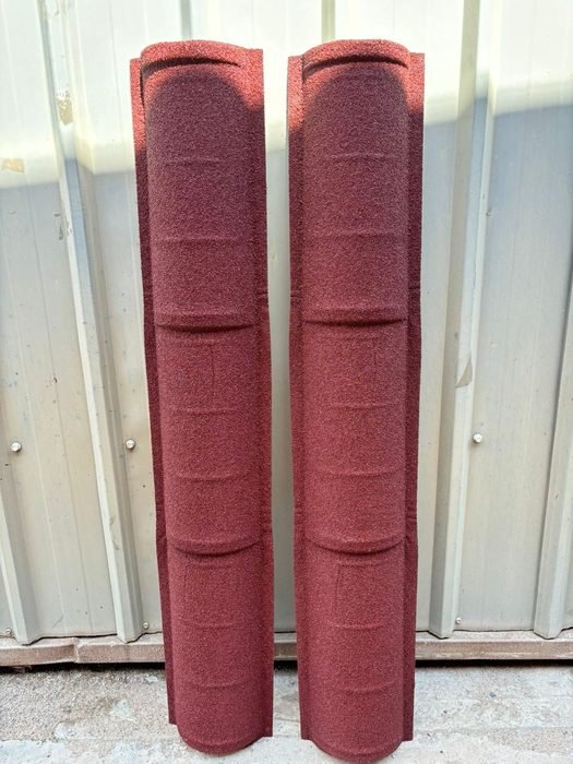 Angle Hip ridge cap accessory for stone coated roofing sheets by JS Roofing